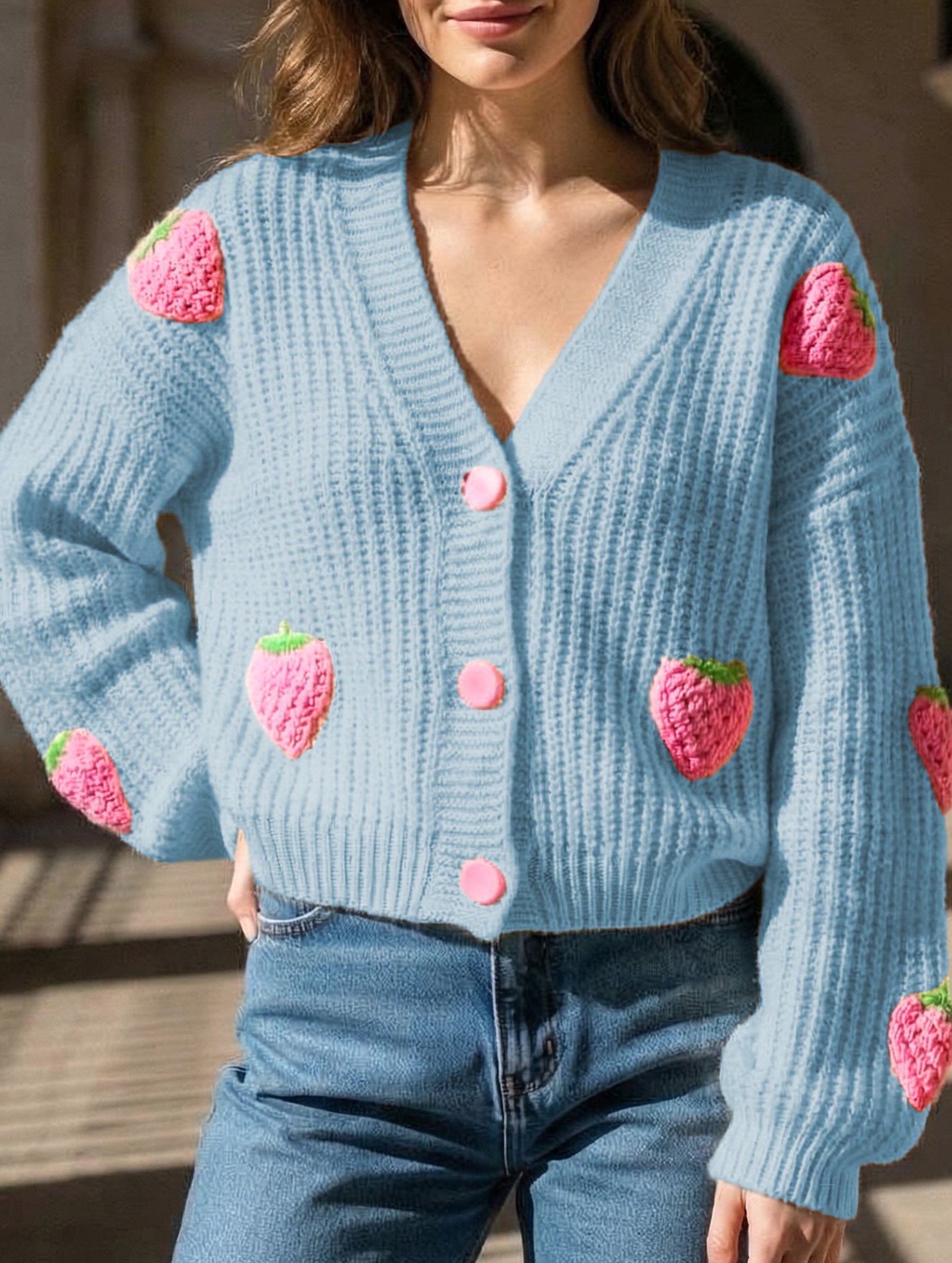 Loose and sweet button-down cardigan