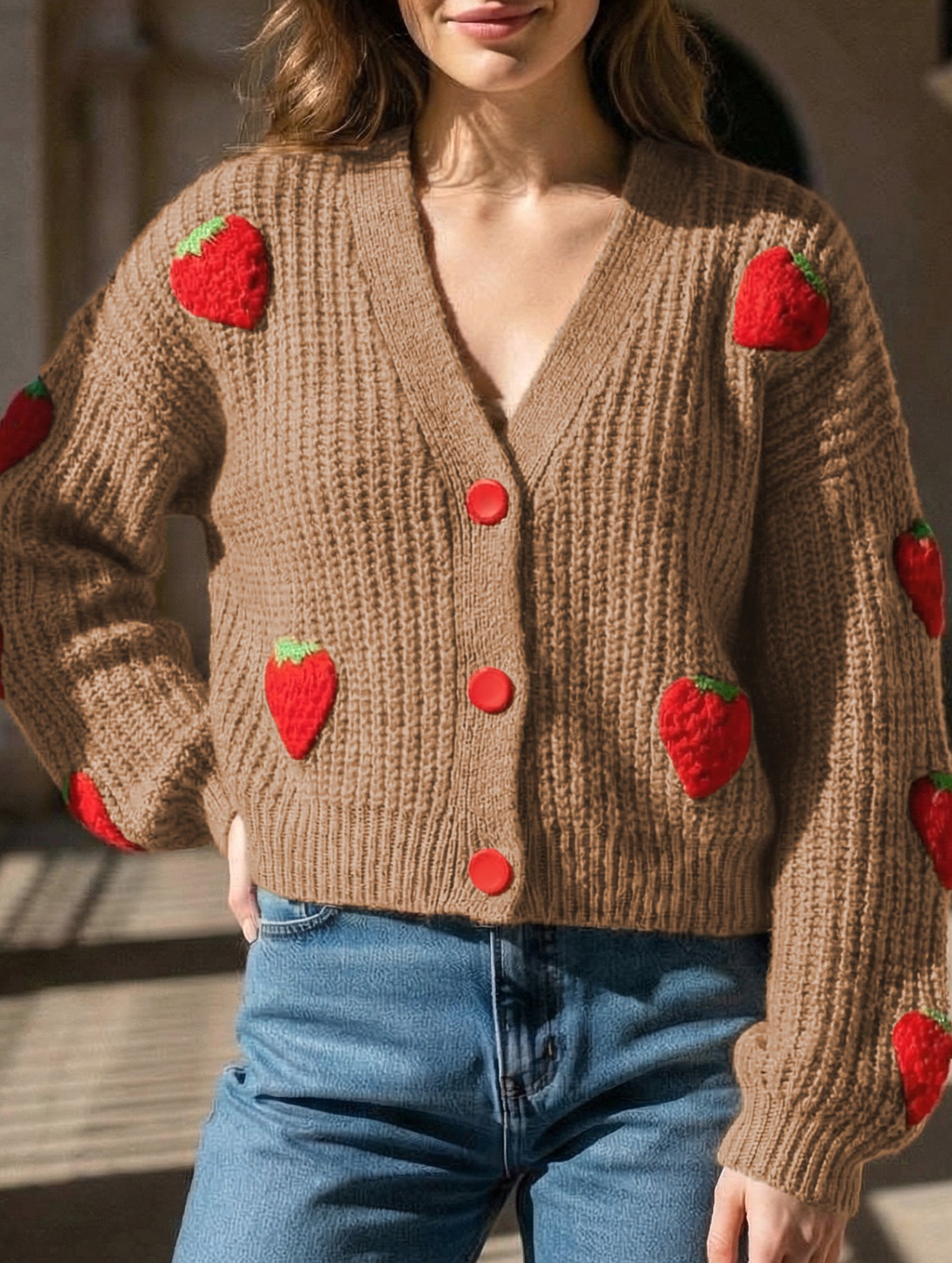 Loose and sweet button-down cardigan