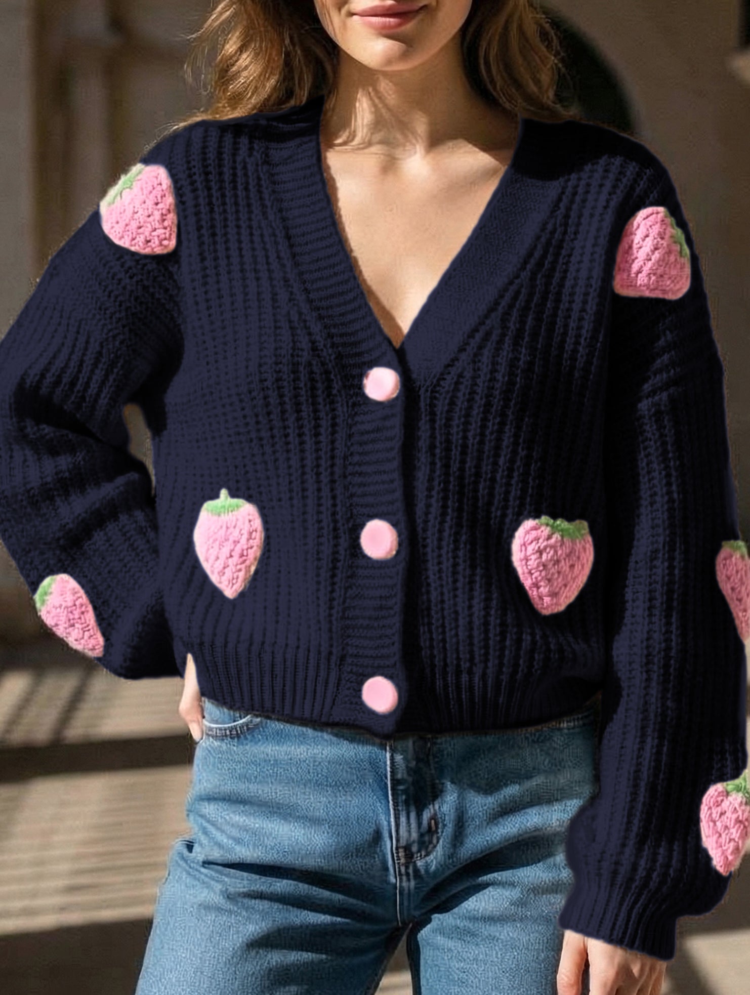 Loose and sweet button-down cardigan