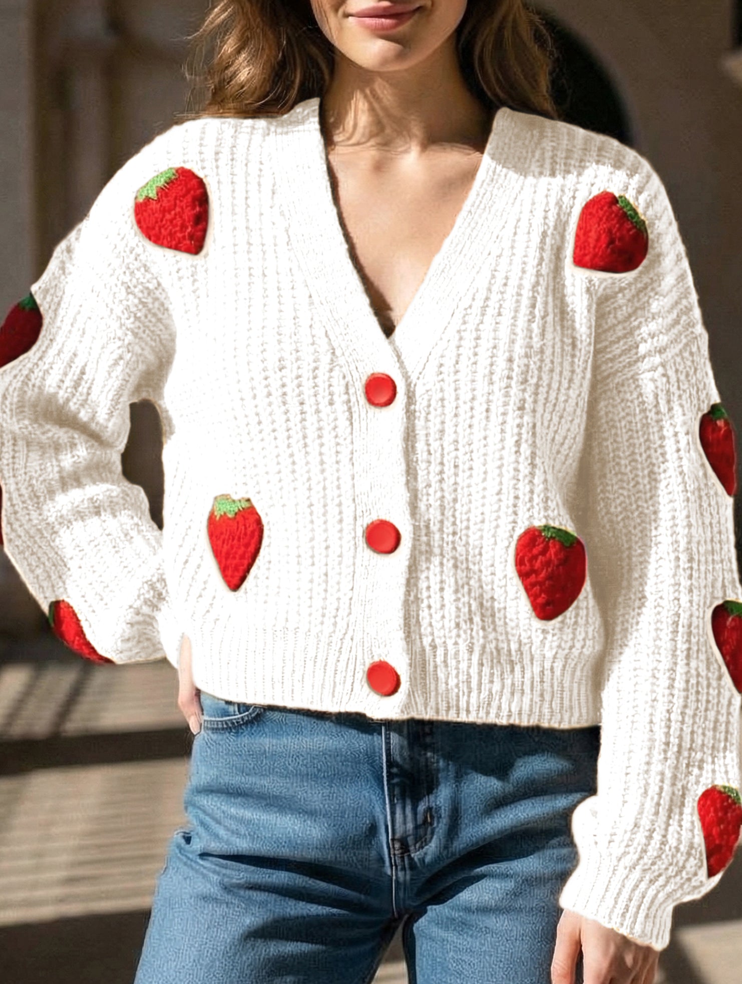 Loose and sweet button-down cardigan