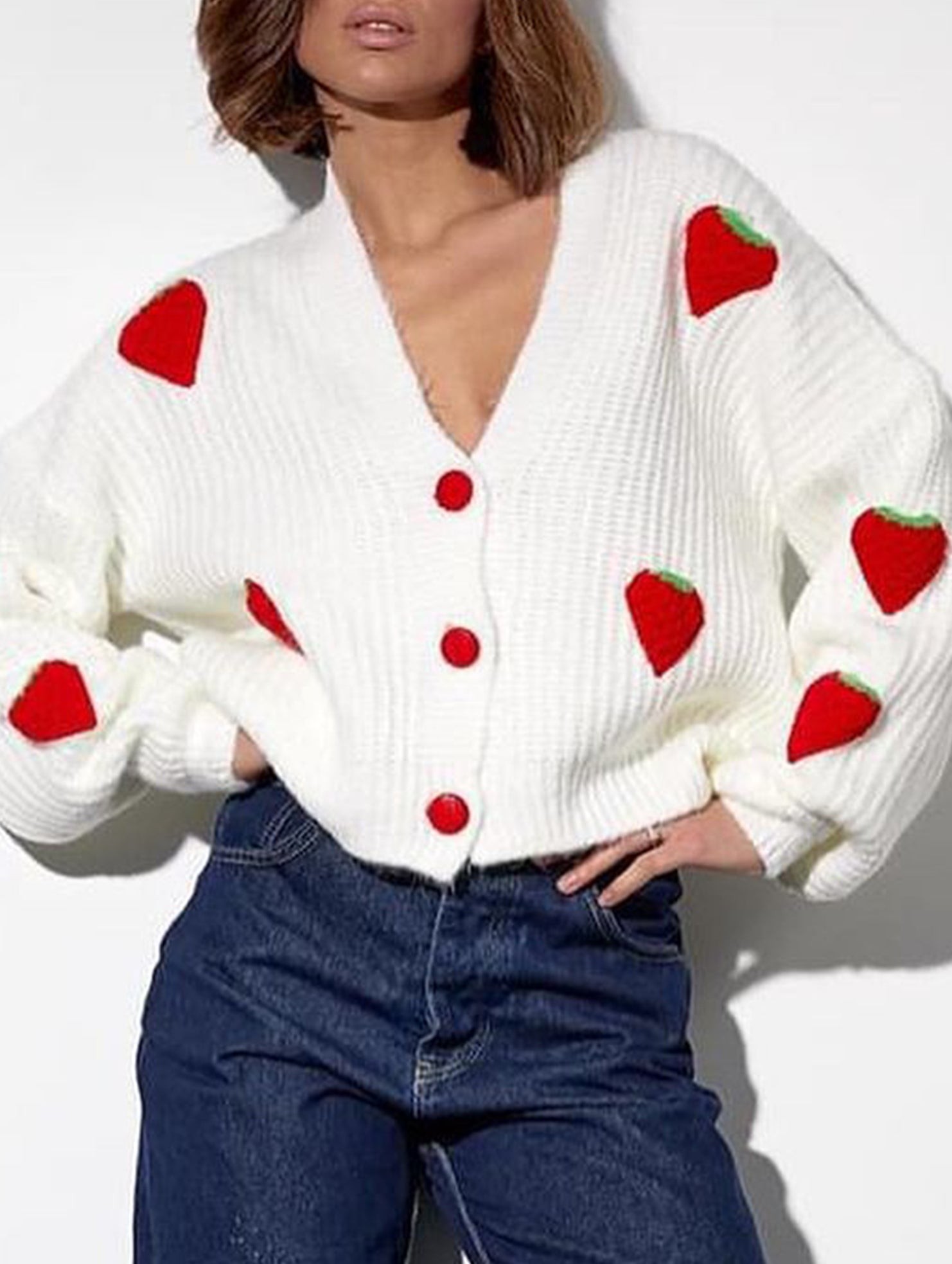 Loose and sweet button-down cardigan