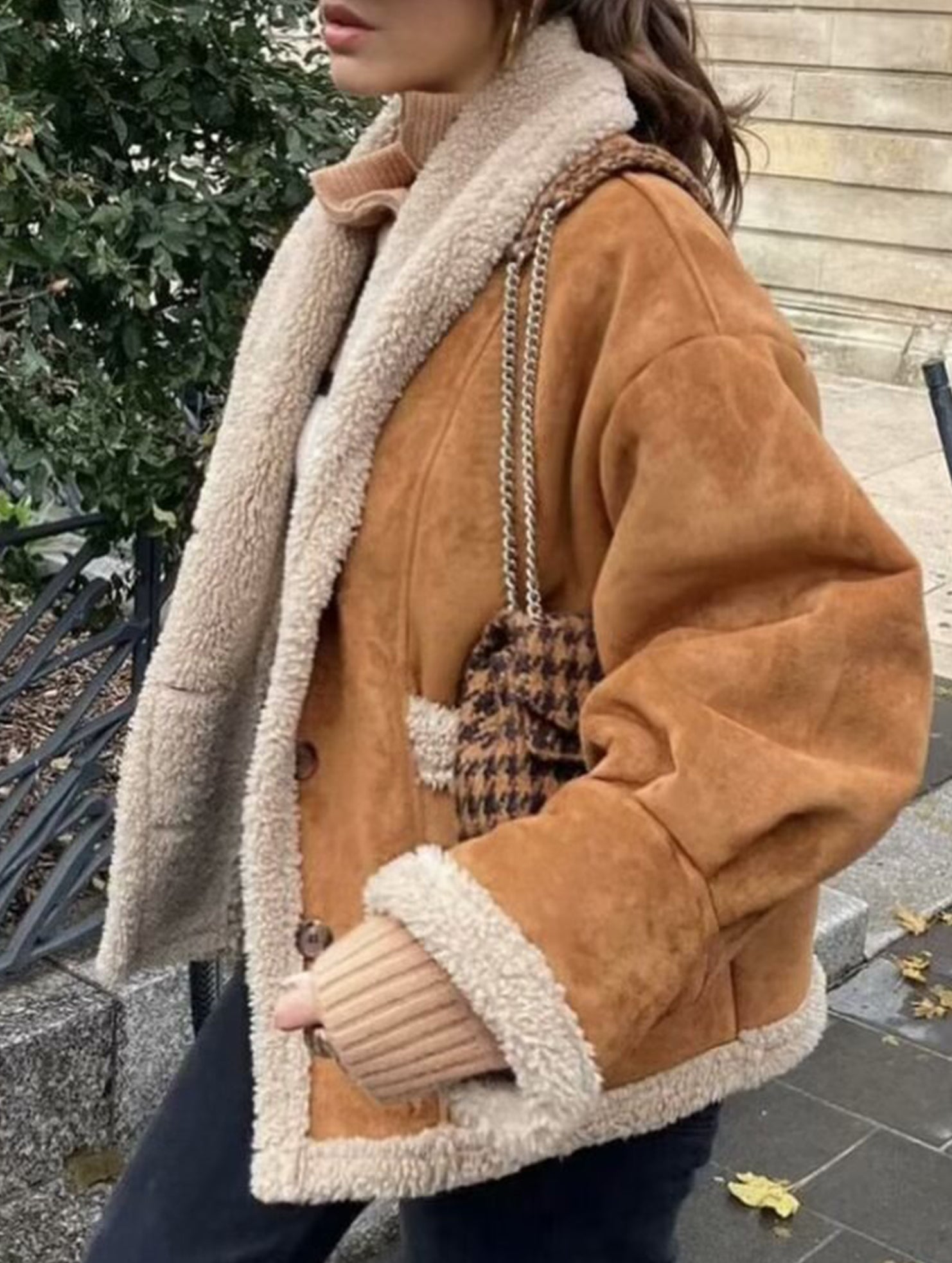 Retro shearling jacket
