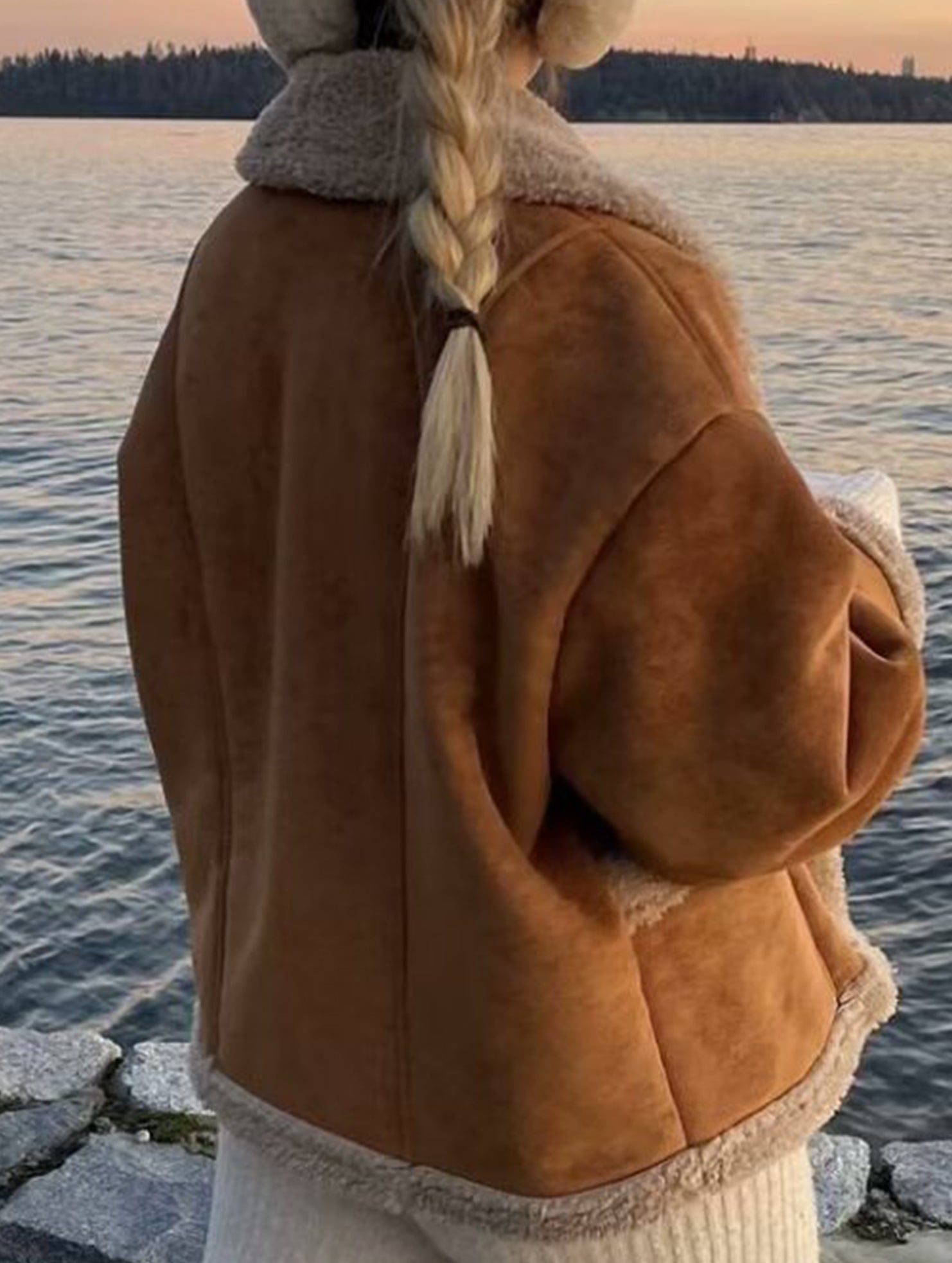 Retro shearling jacket