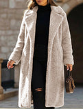 Long-sleeved,double-sided fleece overcoat