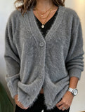 Casual loose knitted cardigan
