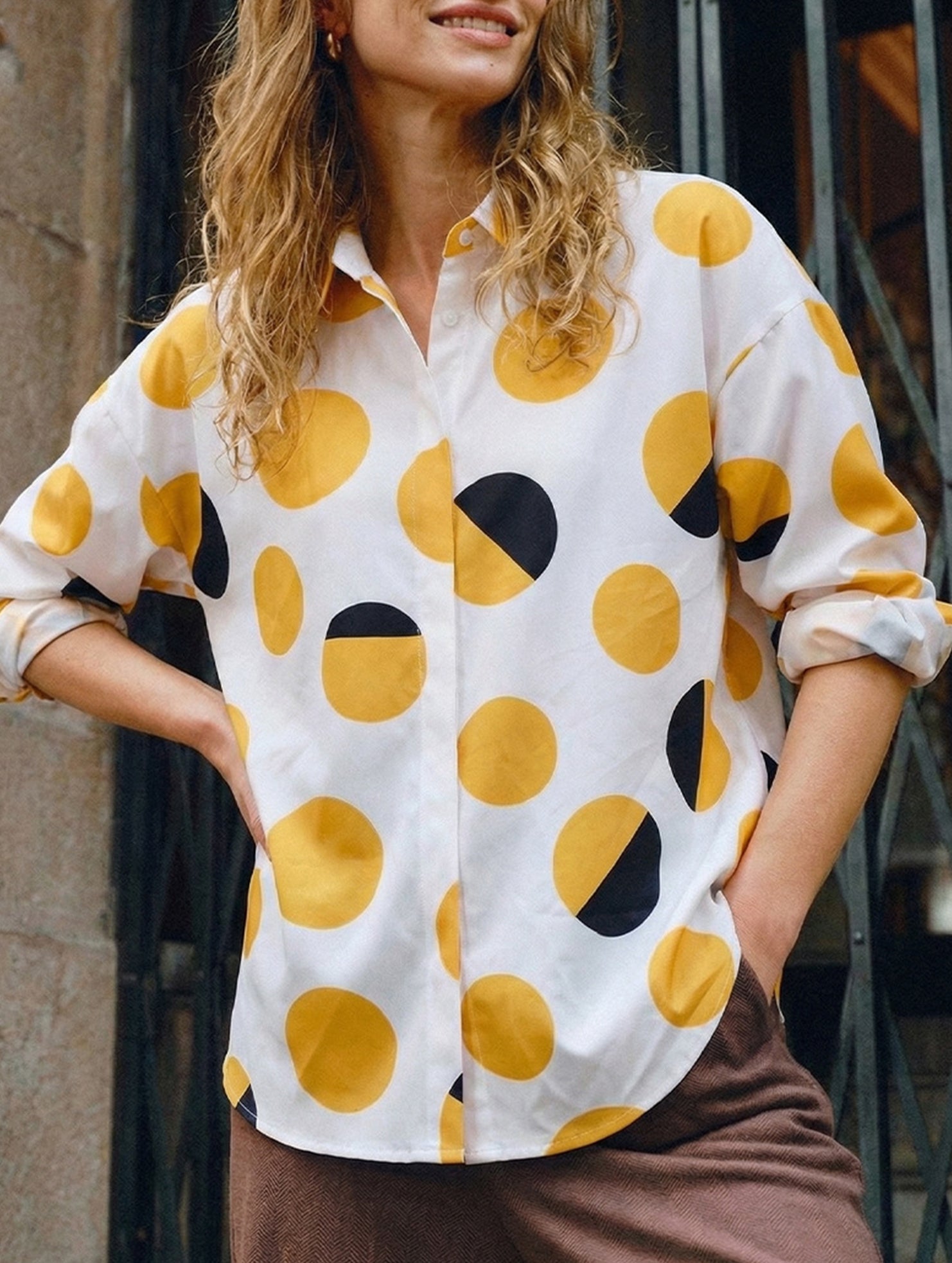 Stylish polka dot shirt