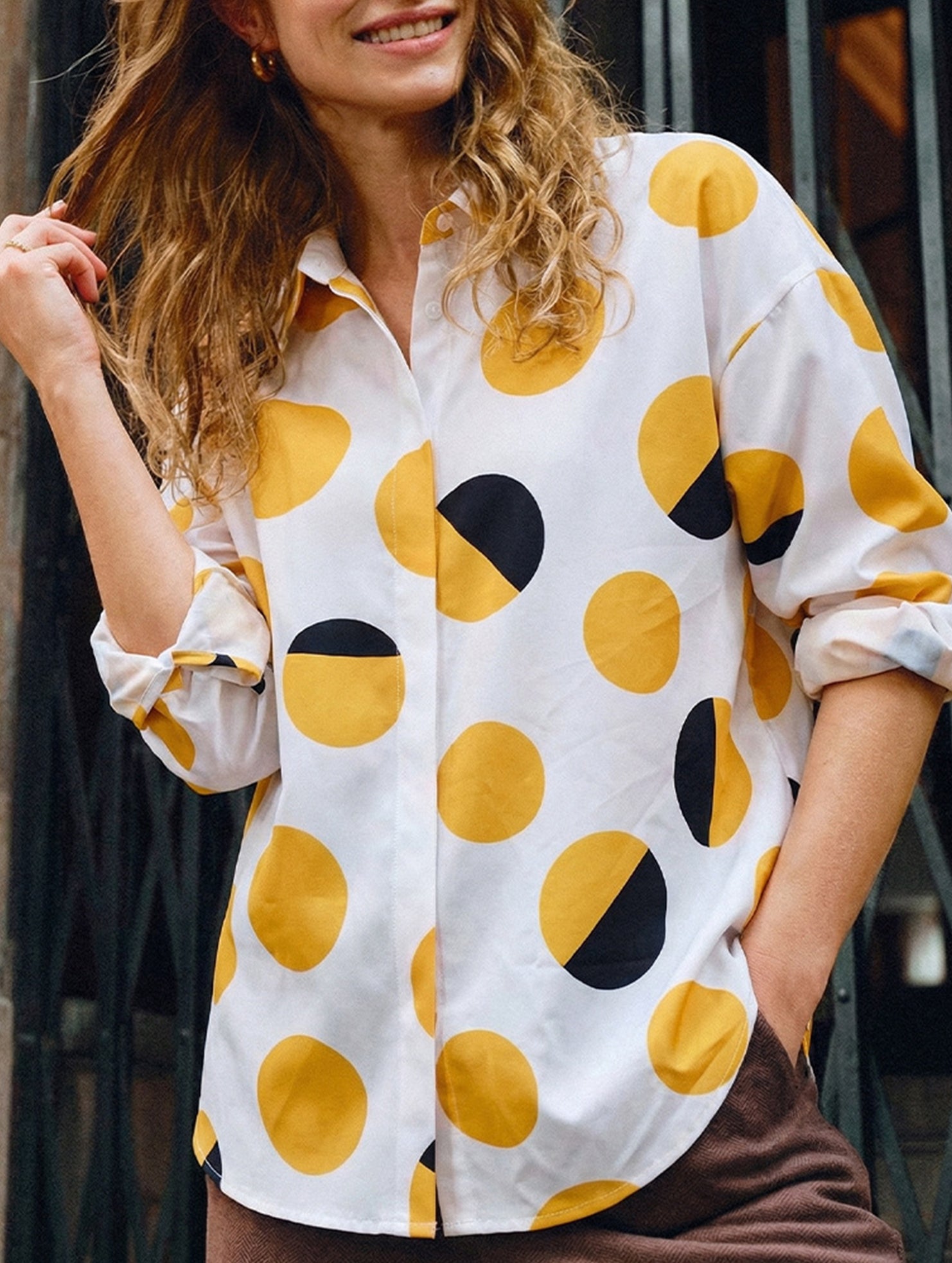 Stylish polka dot shirt