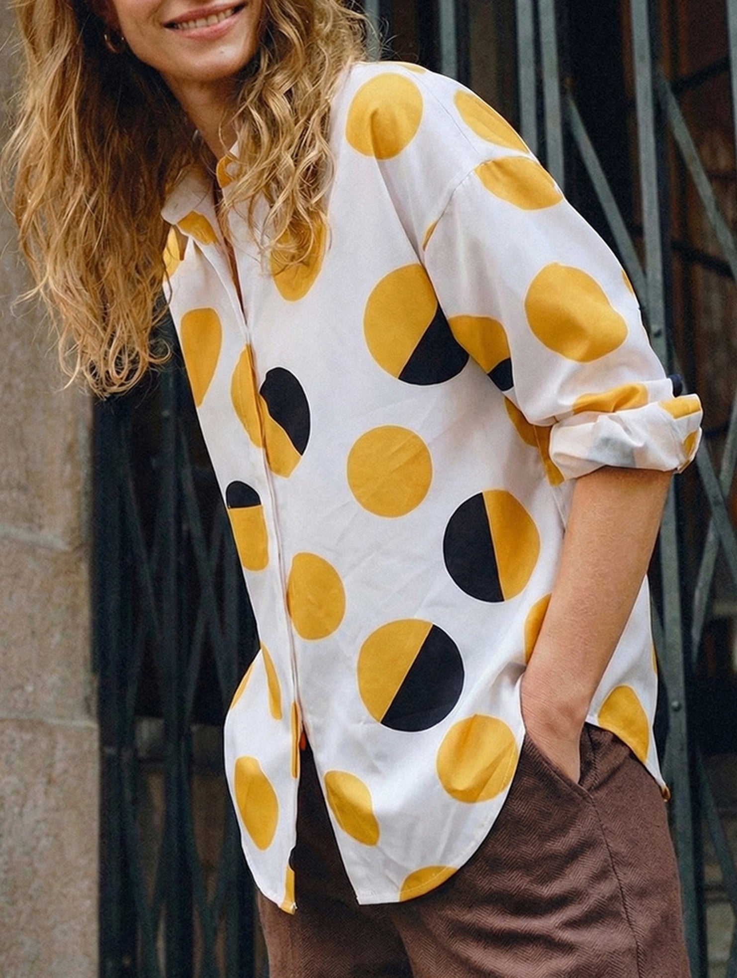 Stylish polka dot shirt