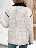 Plaid Elegant Office Outerwear Jacket_CWOCAL01736
