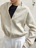 100% Linen Cropped Lapel Jacket_CWOCAL01778