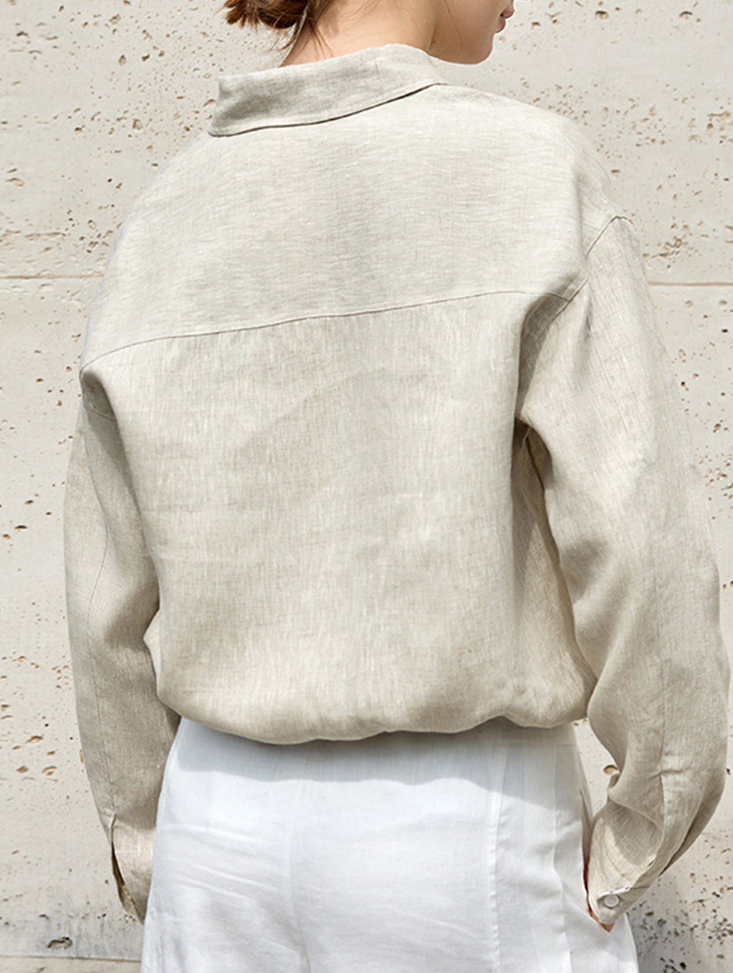 100% Linen Cropped Lapel Jacket_CWOCAL01778