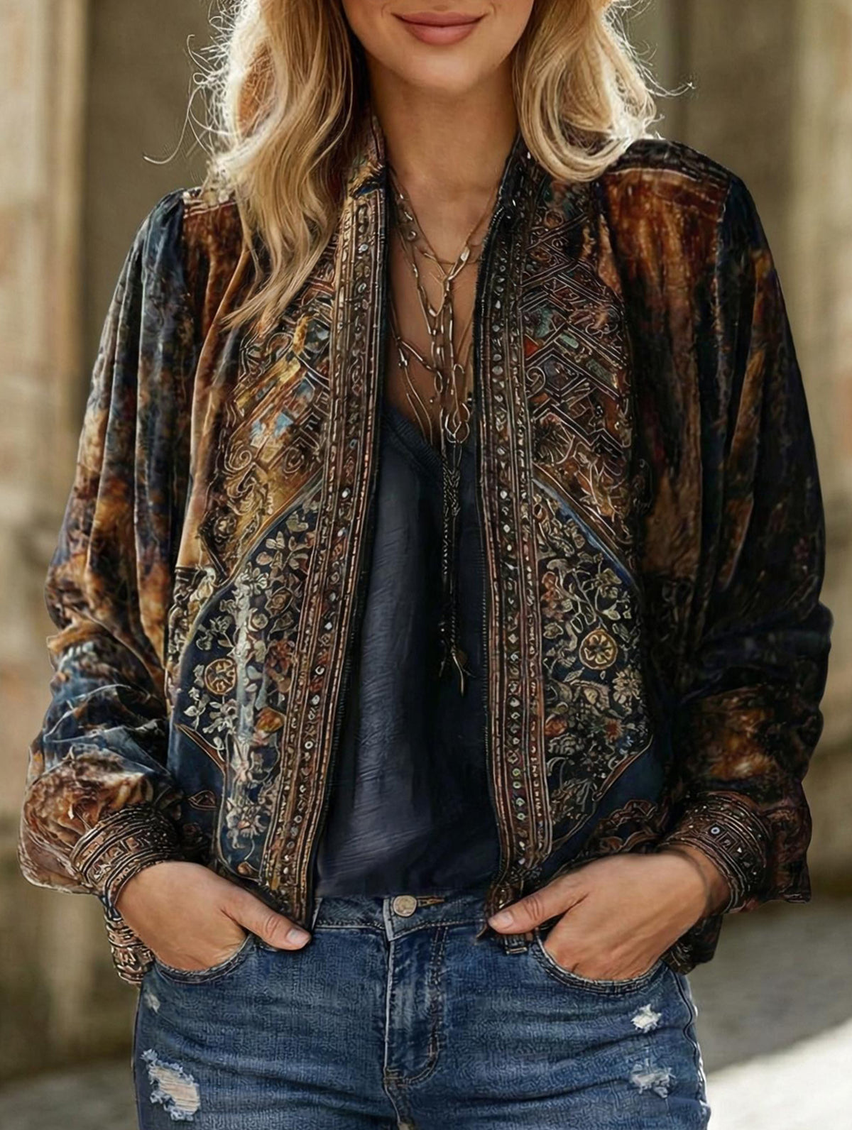 Vintage Boho Long Sleeve Cardigan Jacket_CWOCAL01800