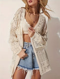 Hollow Knit Loose Cardigan