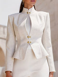 LUXURY-STYLE OFF-WHITE SHORT SUIT