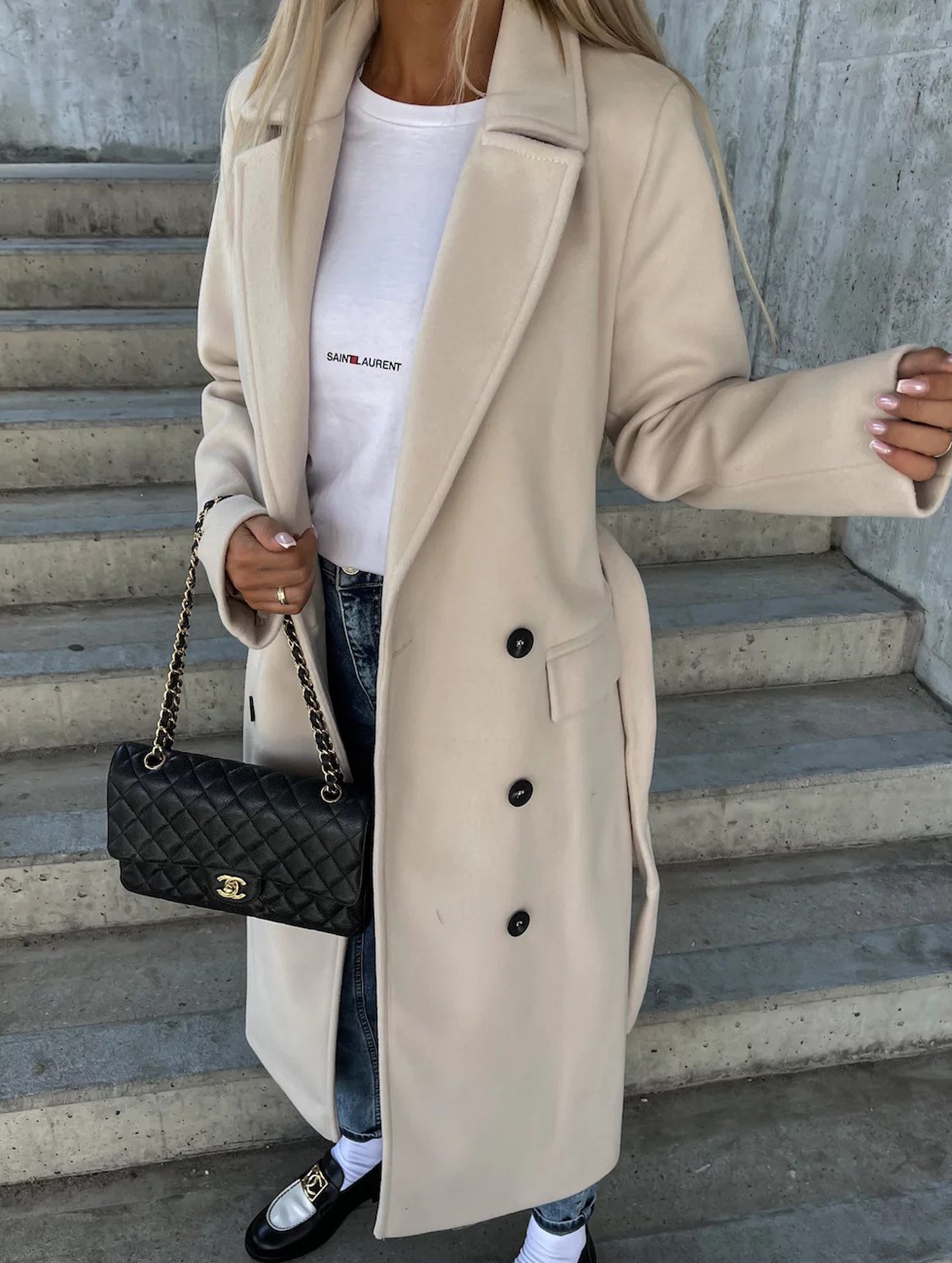 Button Front Slit Wool Coat_CWOCO00657