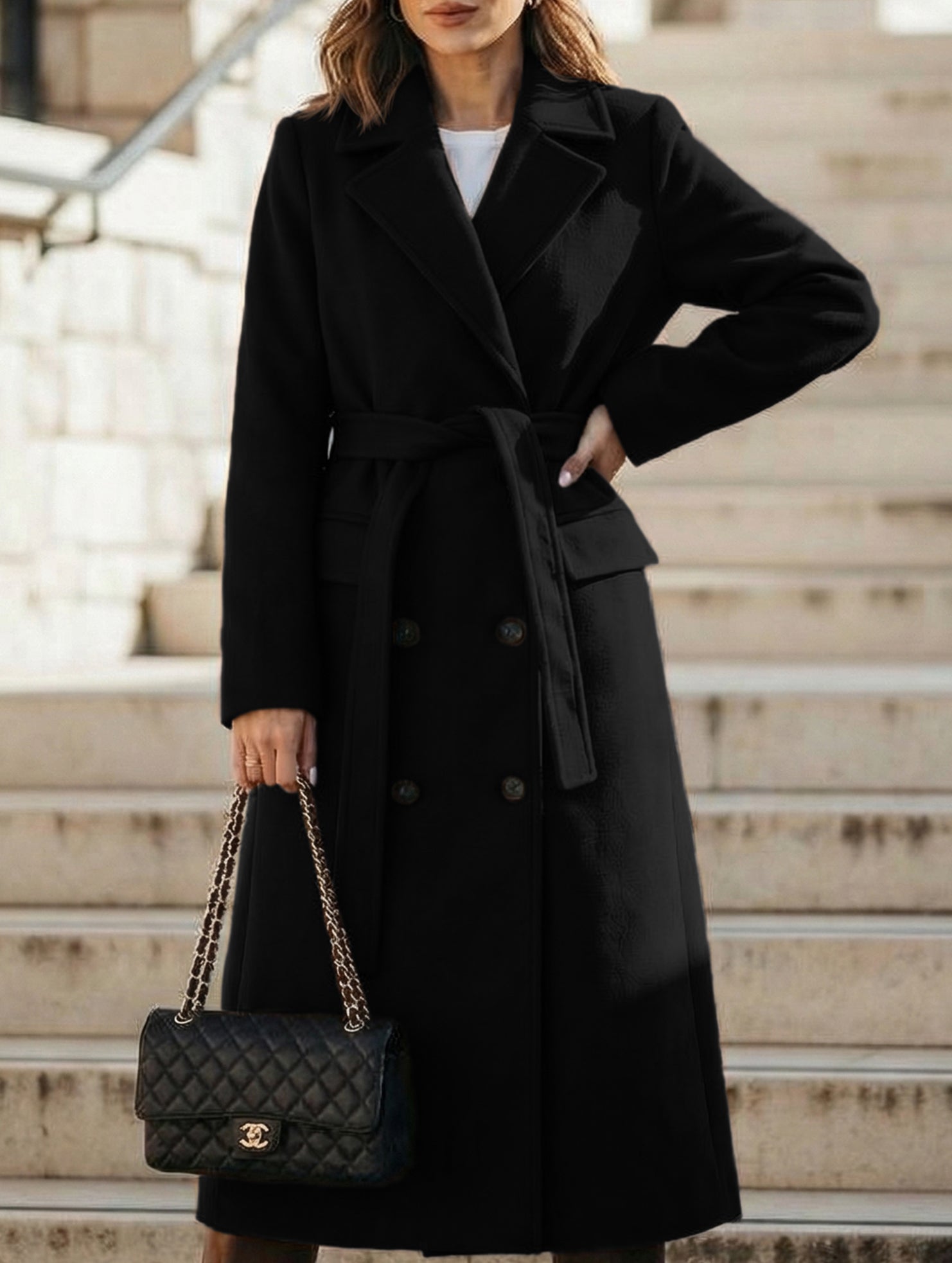 Button Front Slit Wool Coat_CWOCO00657
