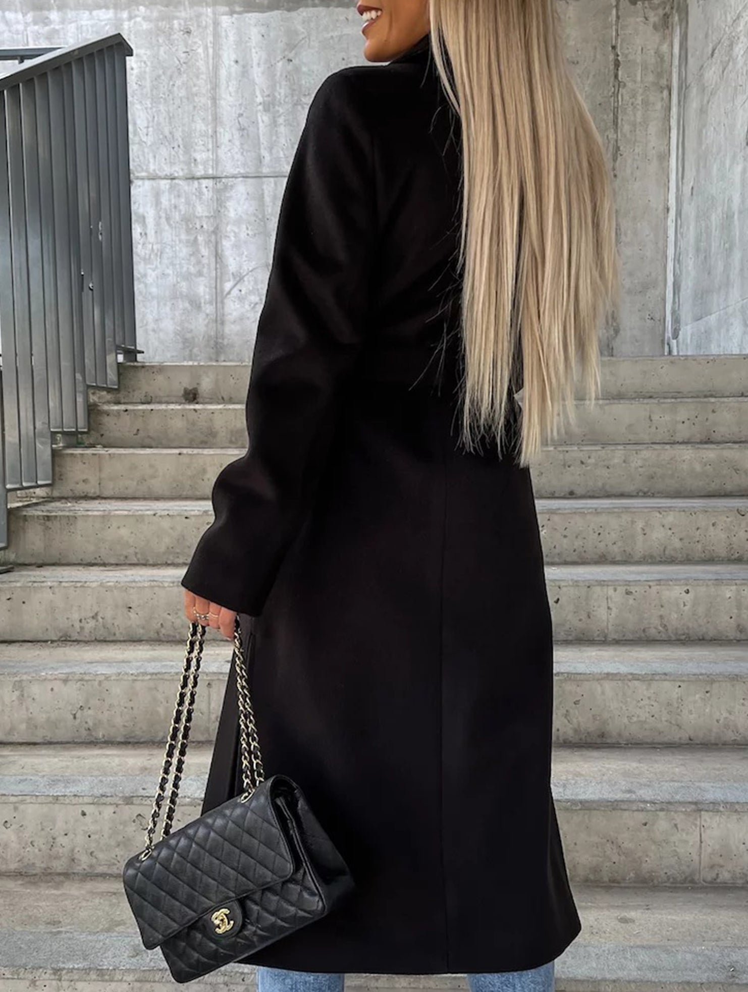 Button Front Slit Wool Coat_CWOCO00657