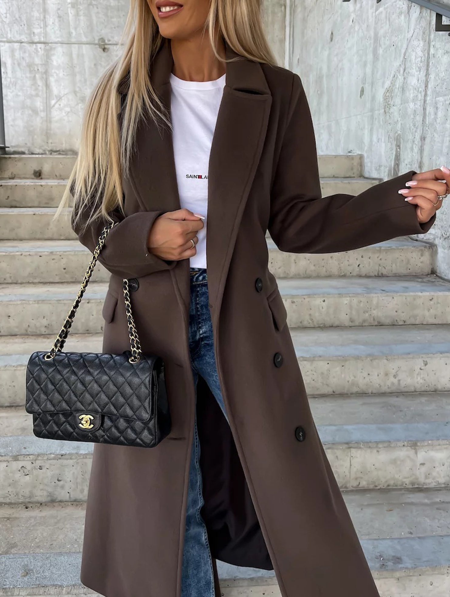 Button Front Slit Wool Coat_CWOCO00657