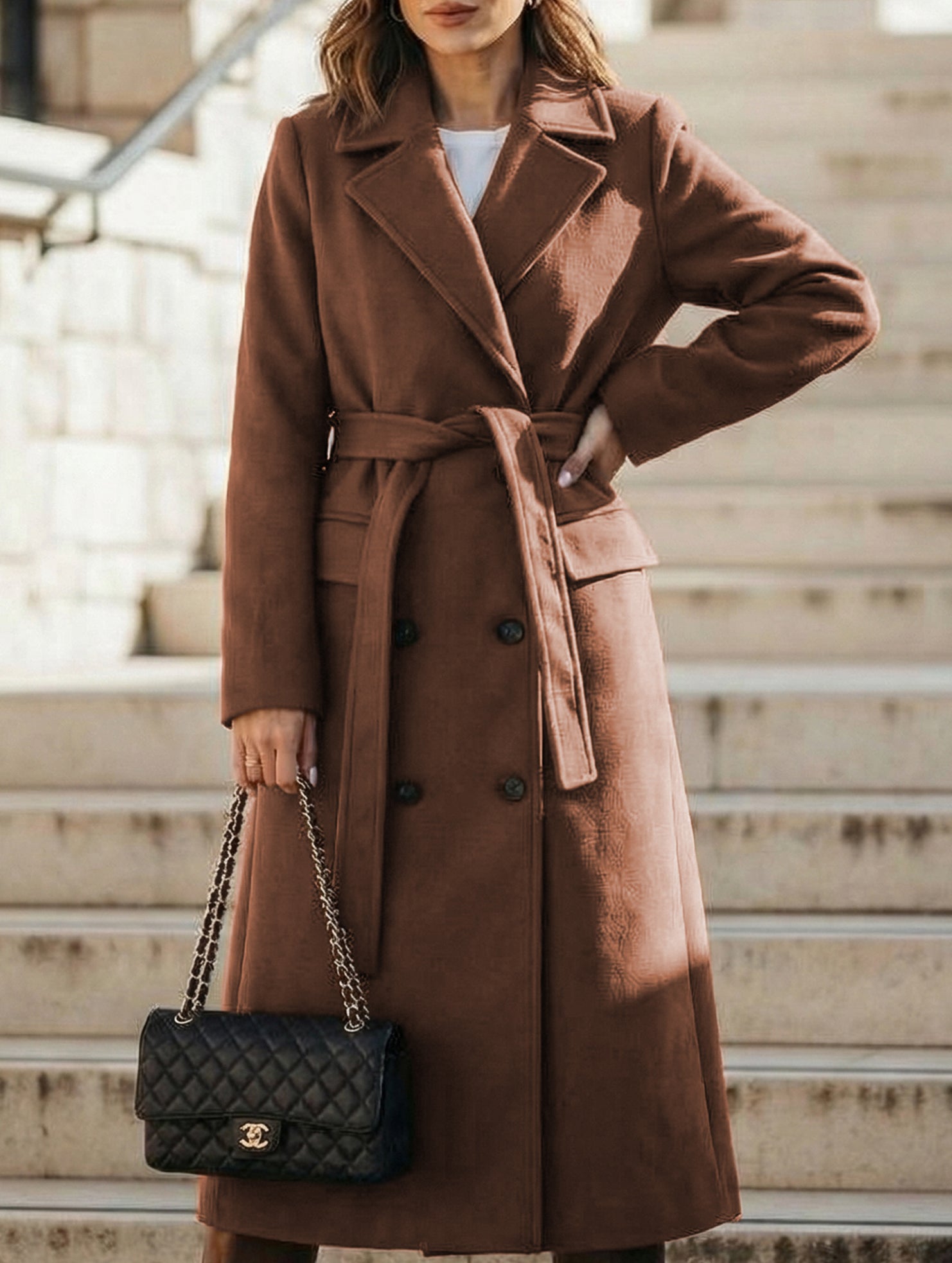 Button Front Slit Wool Coat_CWOCO00657