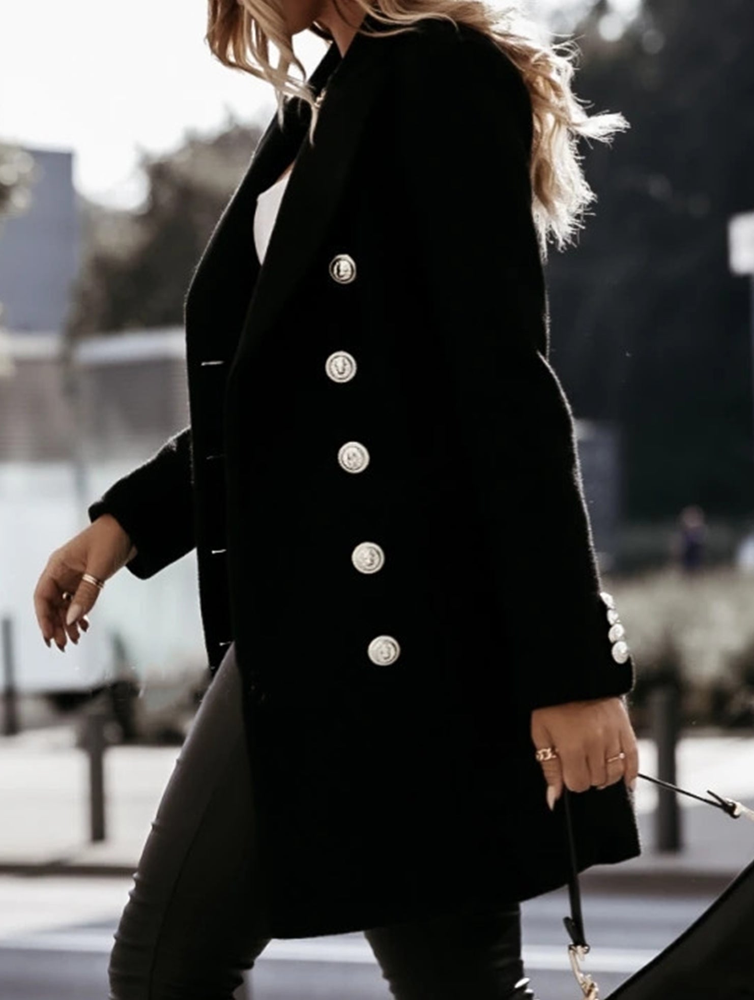 Double Breasted Blazer Wool Coat_CWOCO00660