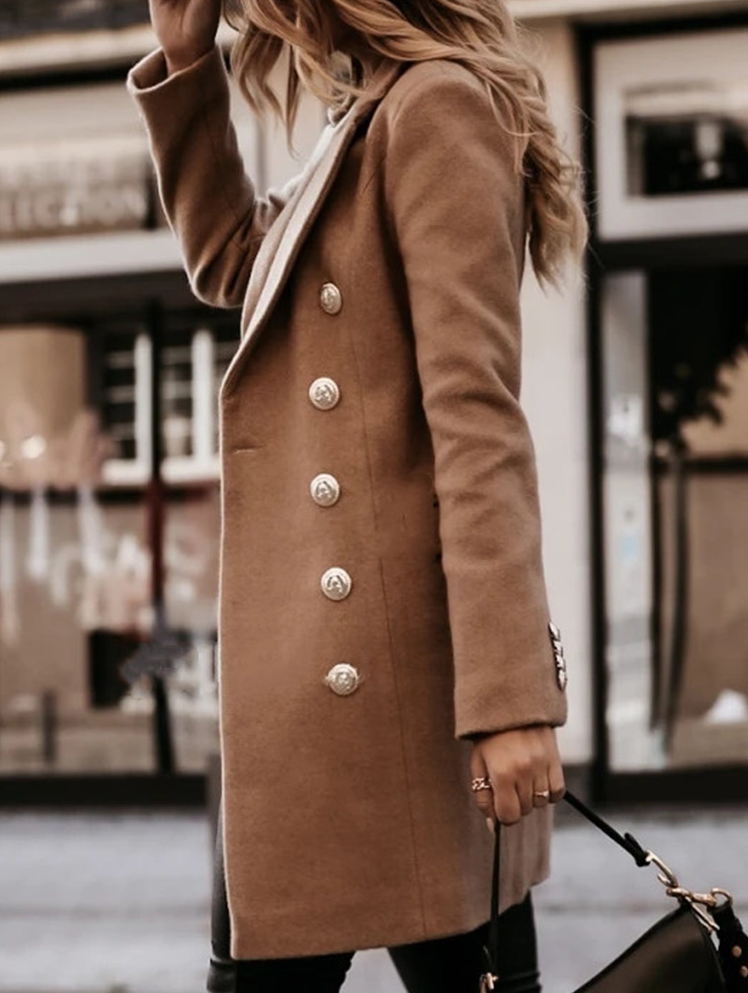 Double Breasted Blazer Wool Coat_CWOCO00660