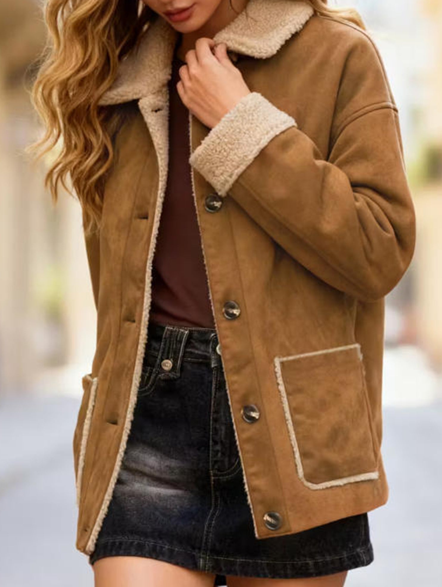 Vintage Suede Loose Warm Jacket_CWOCO00663