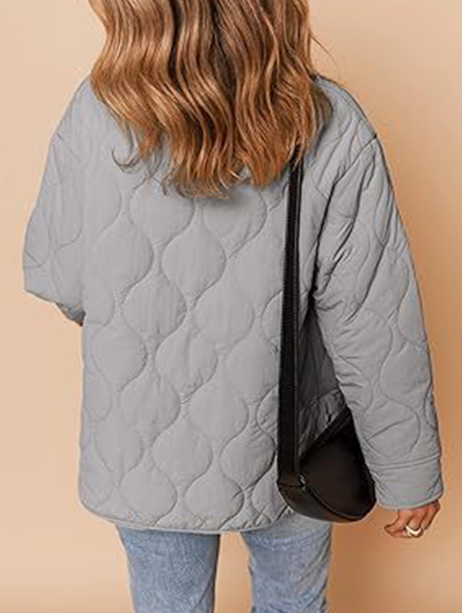 Simple solid color round neck loose cotton coat_CWOCO00703