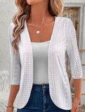 Women's openwork embroidered casual jacket_CWOCO00772
