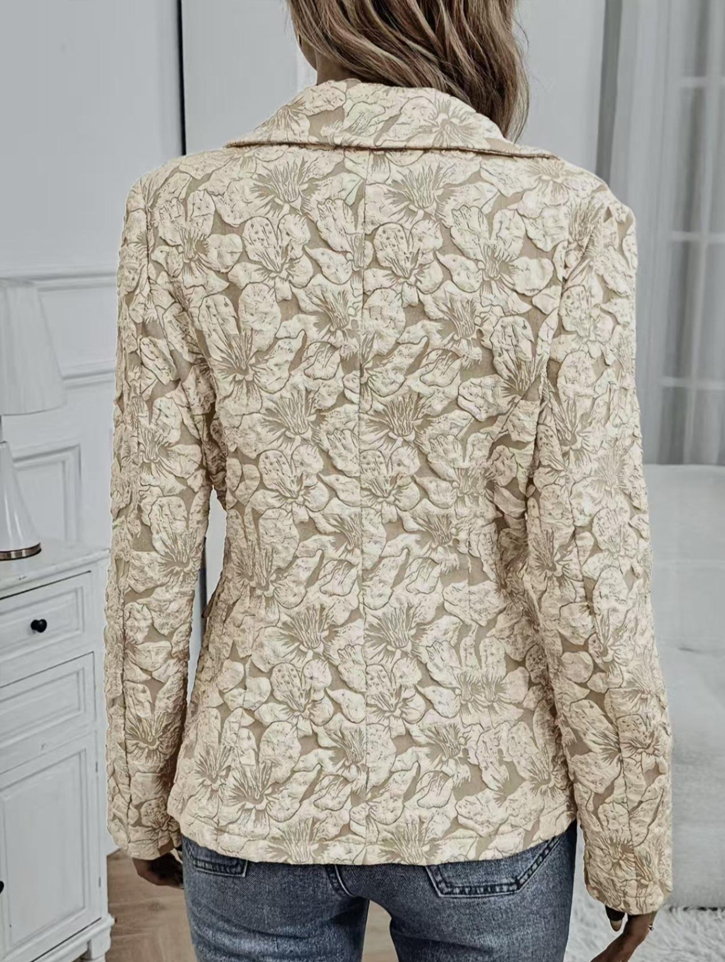 Retro Lily Jacquard Slim Fit Suit for Women