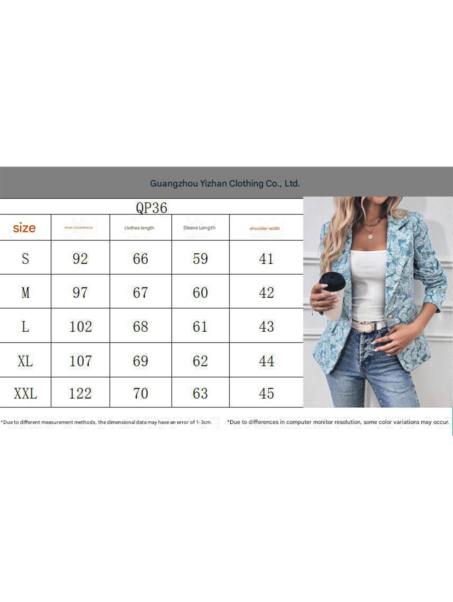 Retro Lily Jacquard Slim Fit Suit for Women_CWOCO00778