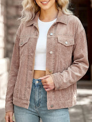 Studded heavy-duty casual fashion corduroy short jacket