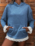 Casual hooded long-sleeved pullover sweatshirt