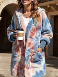 tie-dye cardigan hooded jacket