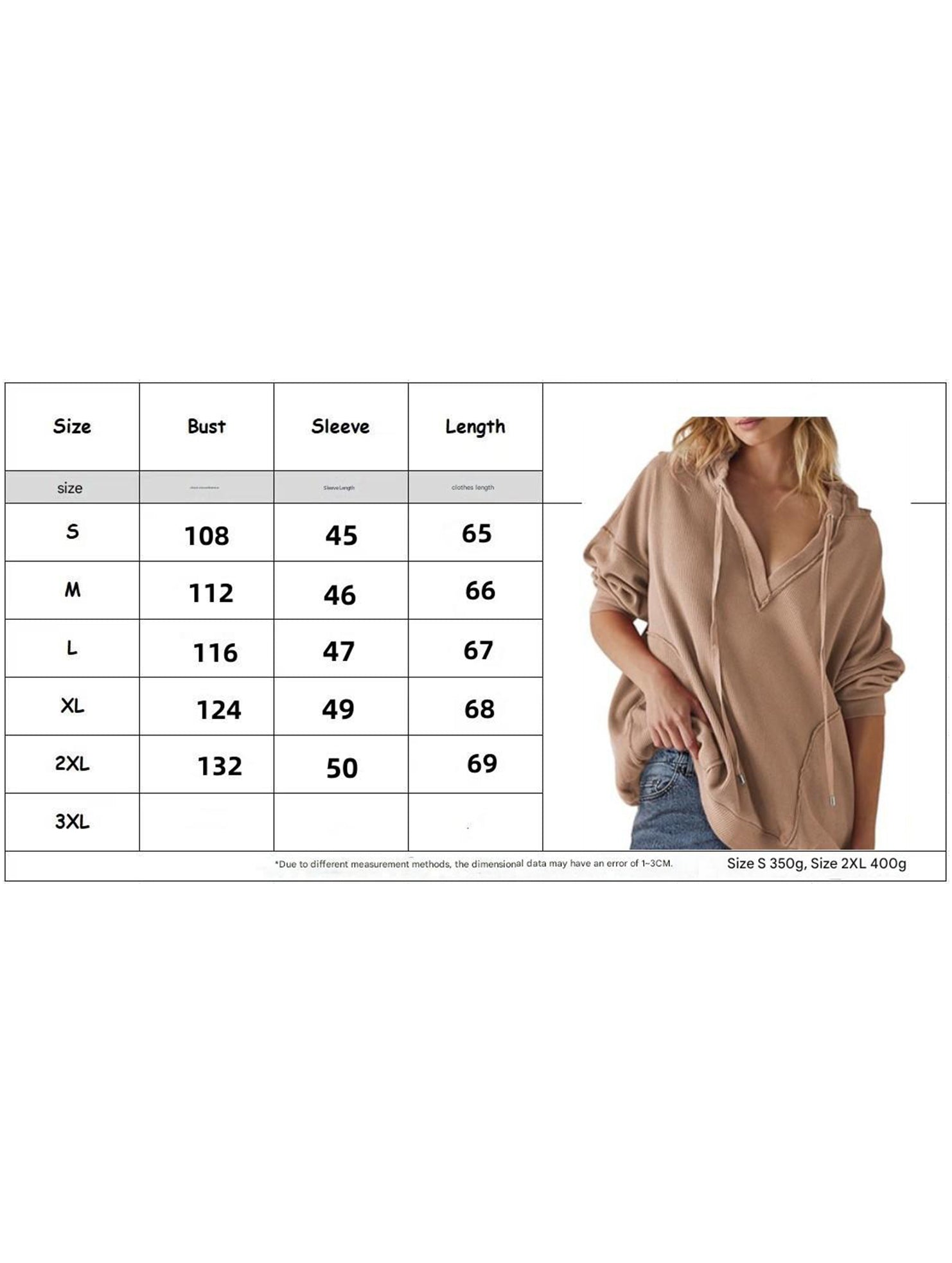 Casual V-neck long-sleeved hooded sweatshirt
