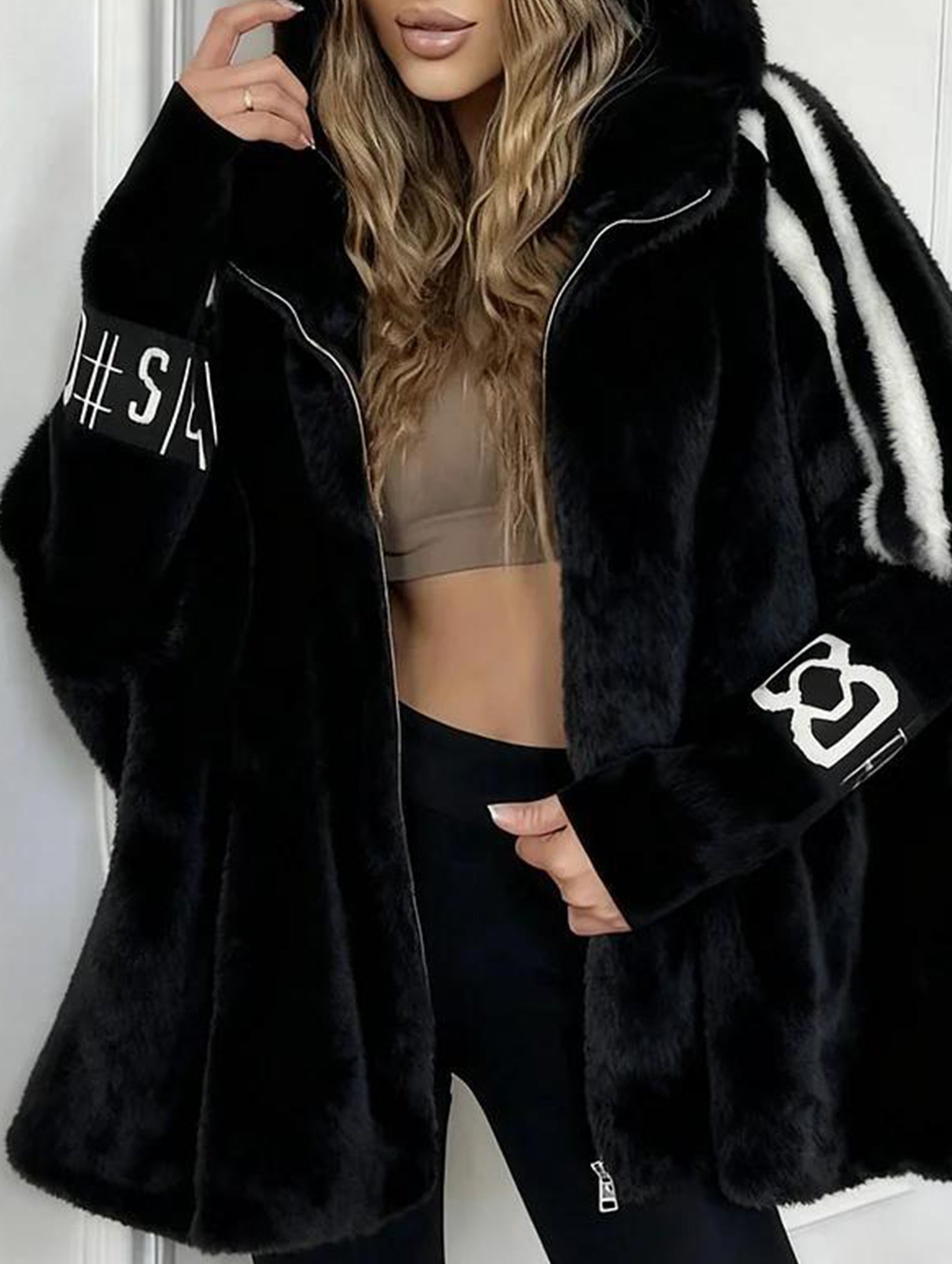 Versatile and loose mink fur jacket_CWOHOL00777