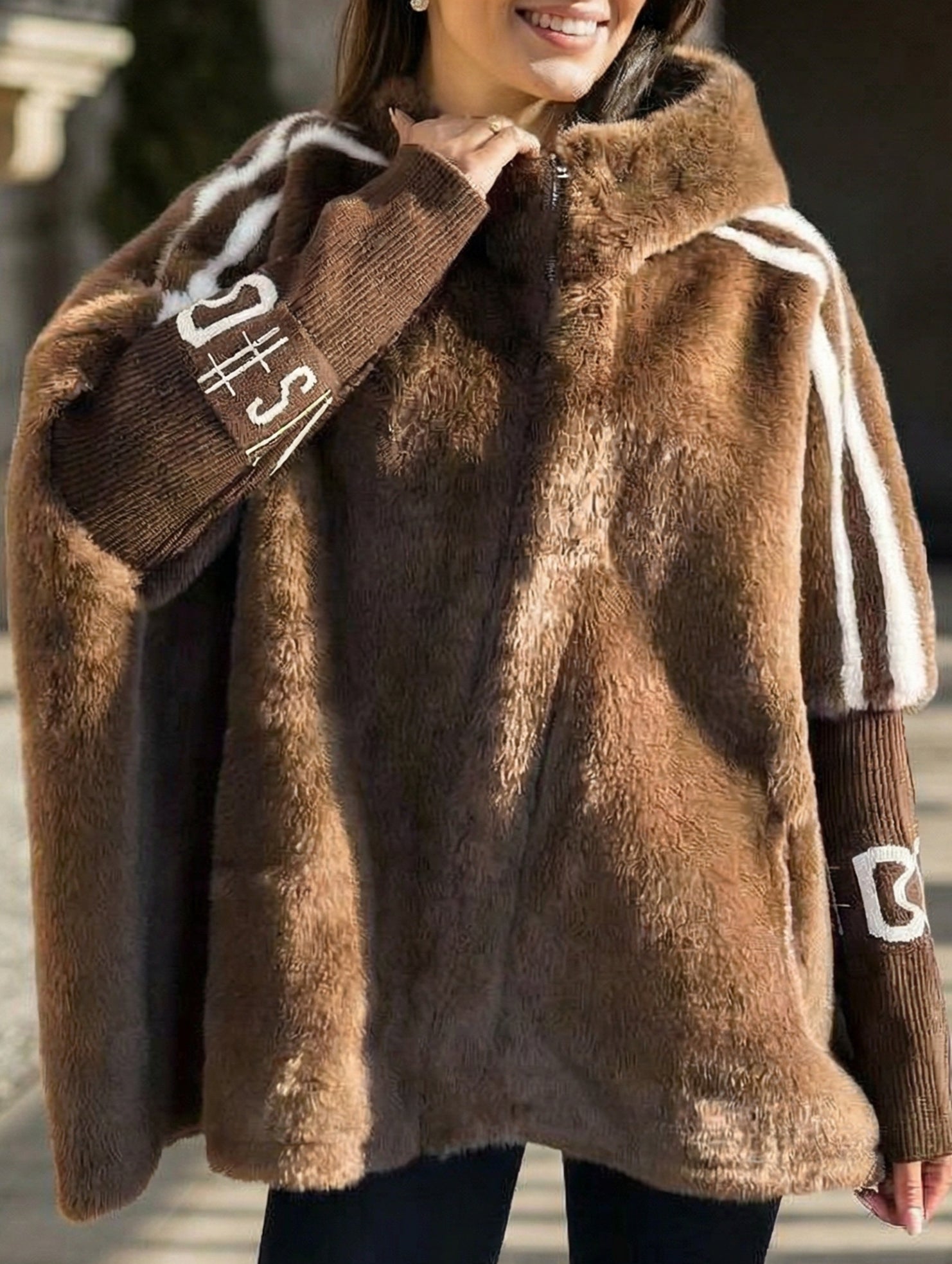 Versatile and loose mink fur jacket_CWOHOL00777