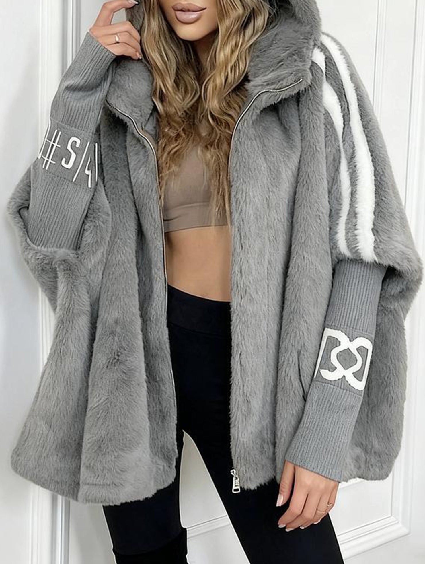 Versatile and loose mink fur jacket_CWOHOL00777