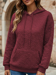 Textured Hooded Long Sleeve Sweatshirt_CWOHOL00811