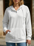 Solid Hooded Drawstring Pocket Sweatshirt_CWOHOL00826