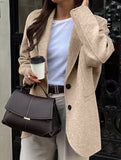 Casual solid color suit jacket