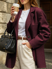 Casual solid color suit jacket