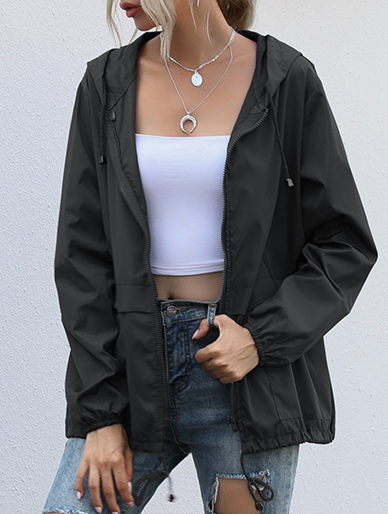 Outdoor hiking raincoat jacket