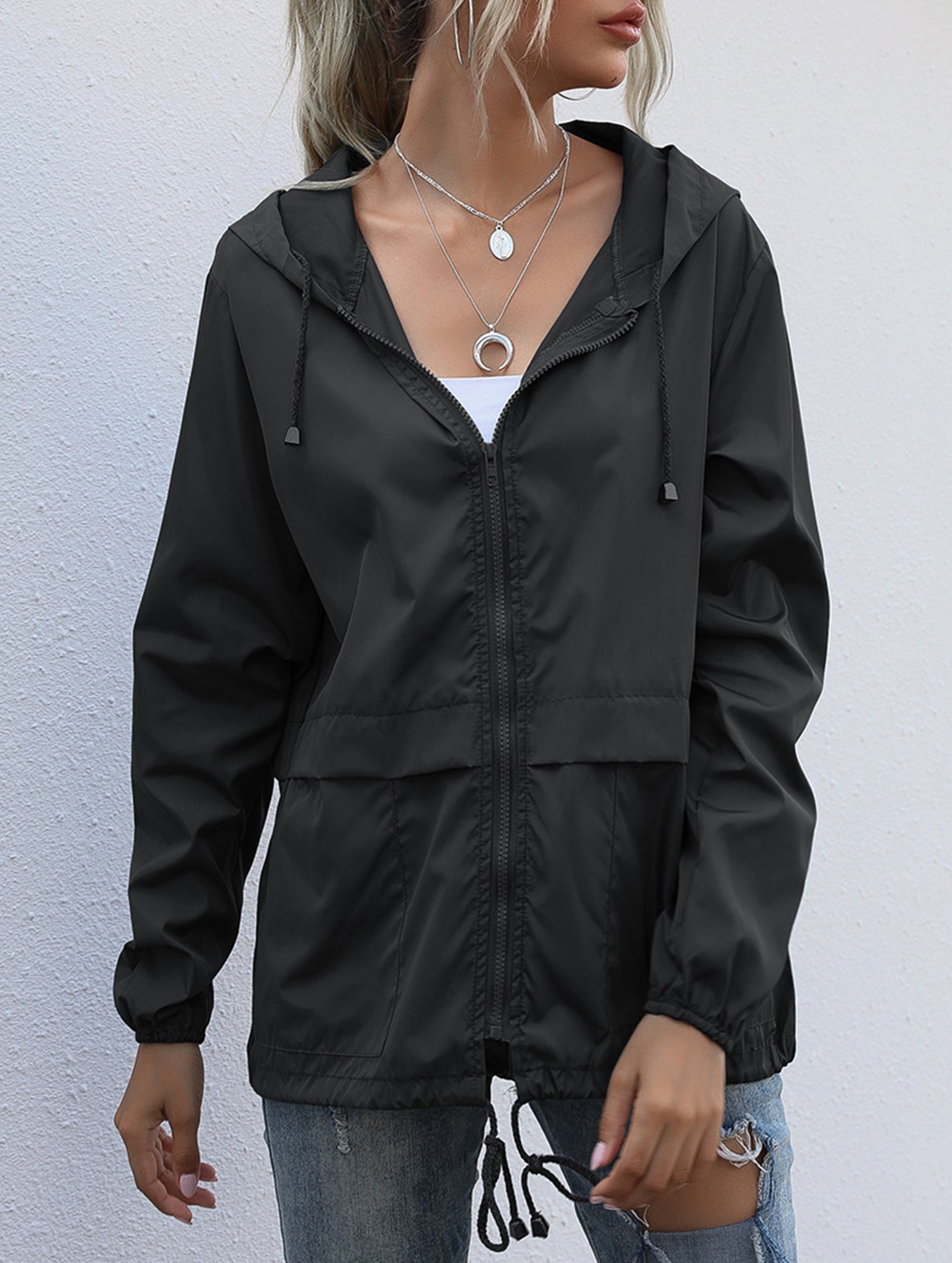 Outdoor hiking raincoat jacket