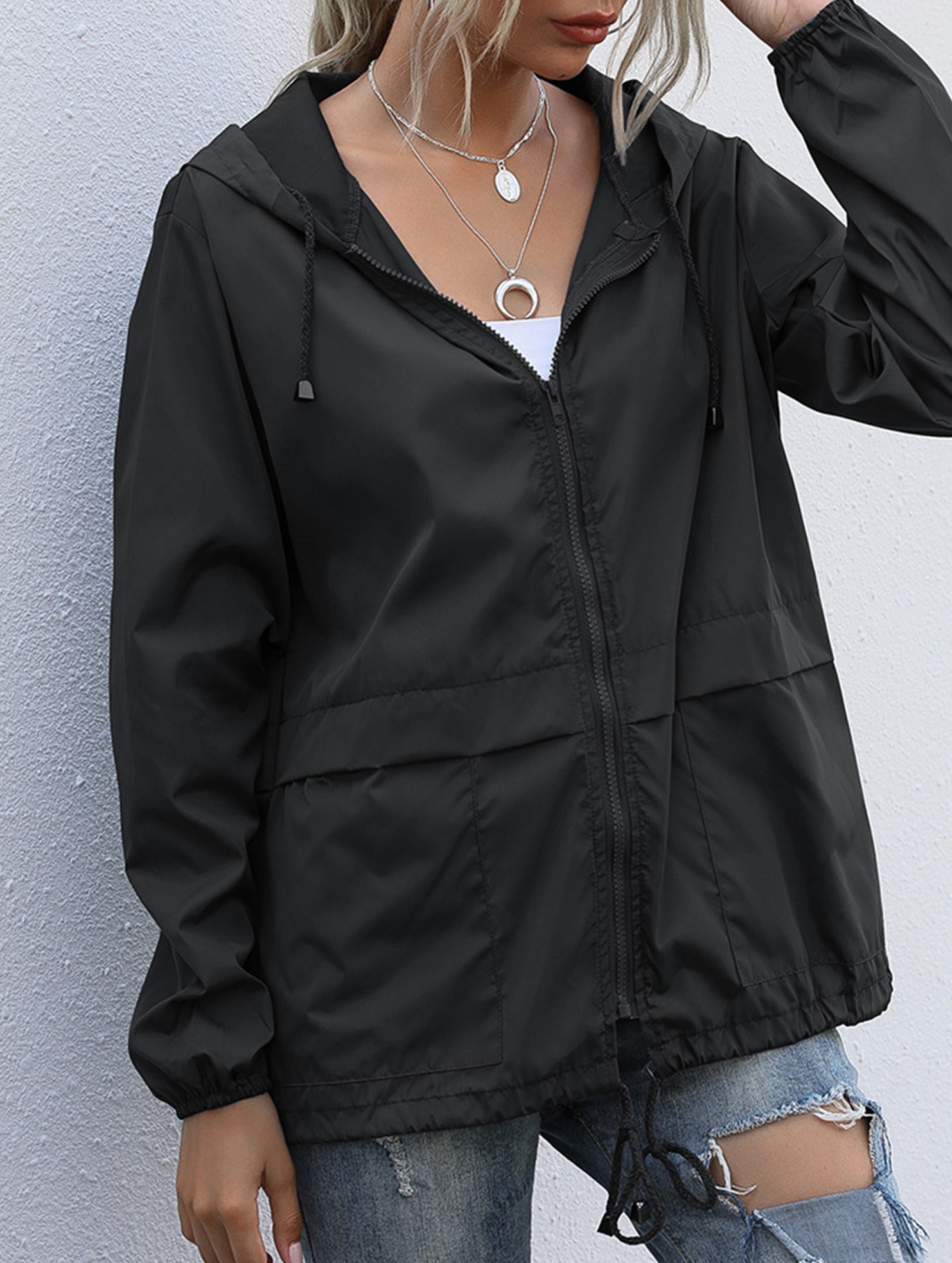 Outdoor hiking raincoat jacket