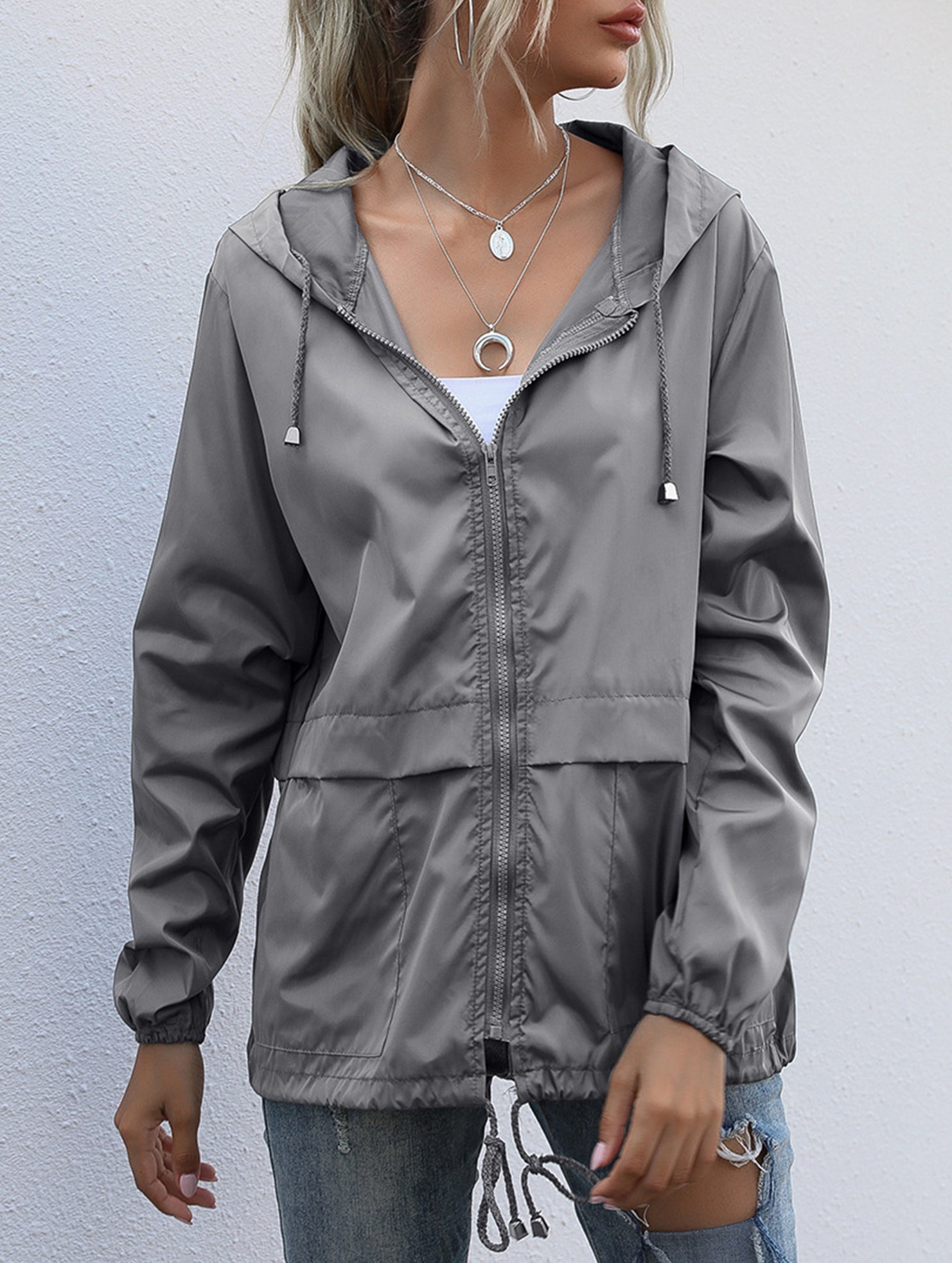 Outdoor hiking raincoat jacket