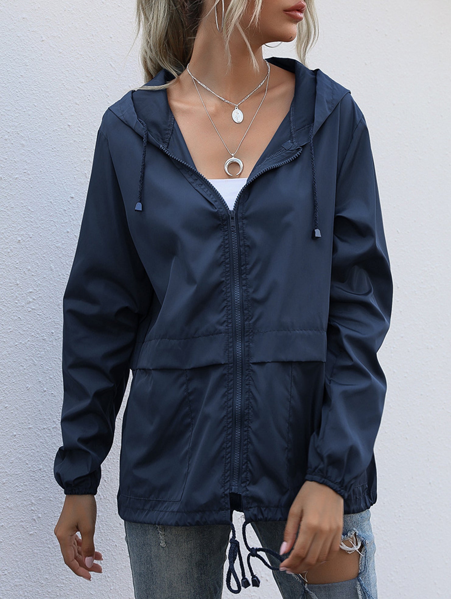 Outdoor hiking raincoat jacket