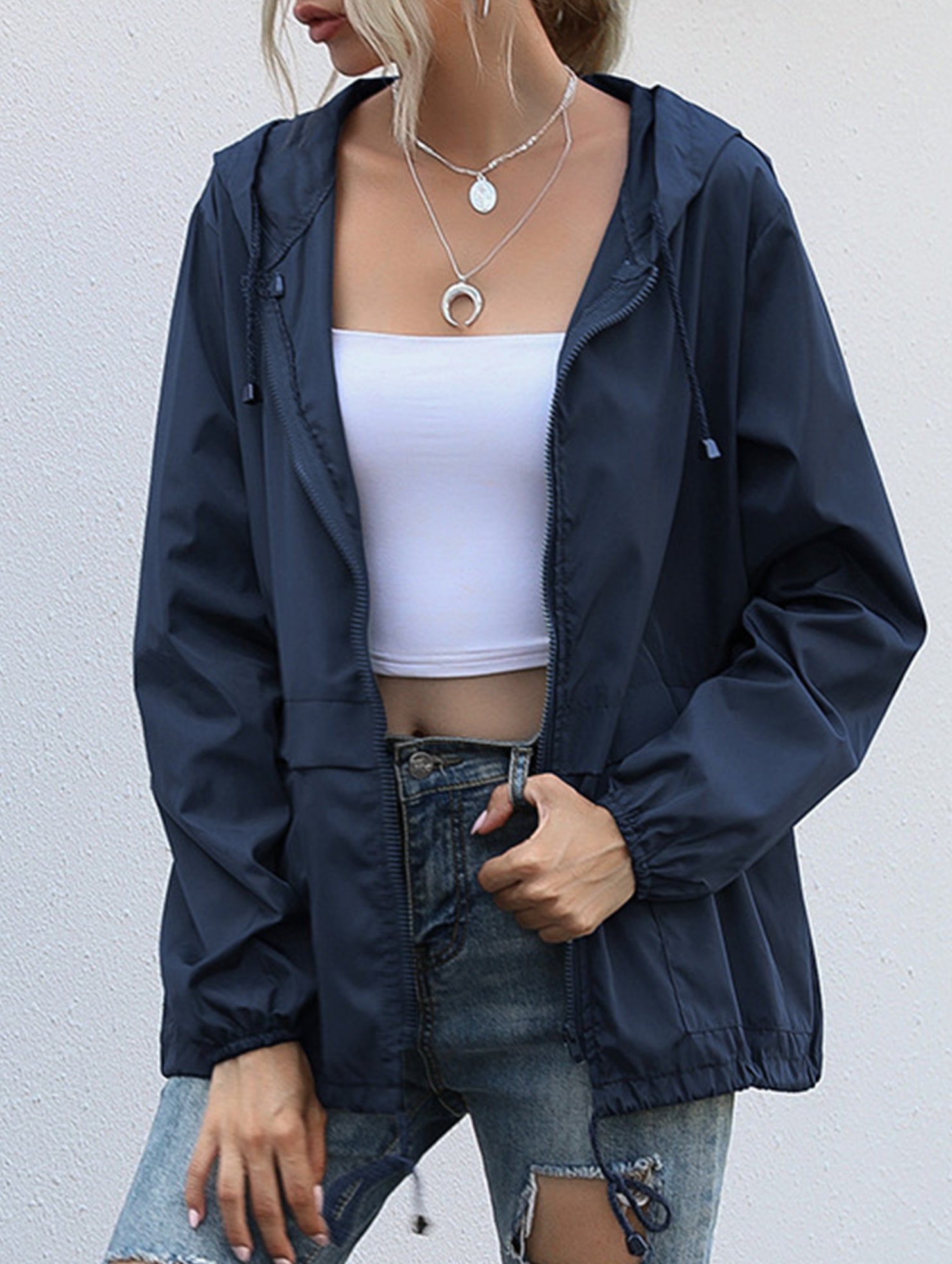 Outdoor hiking raincoat jacket