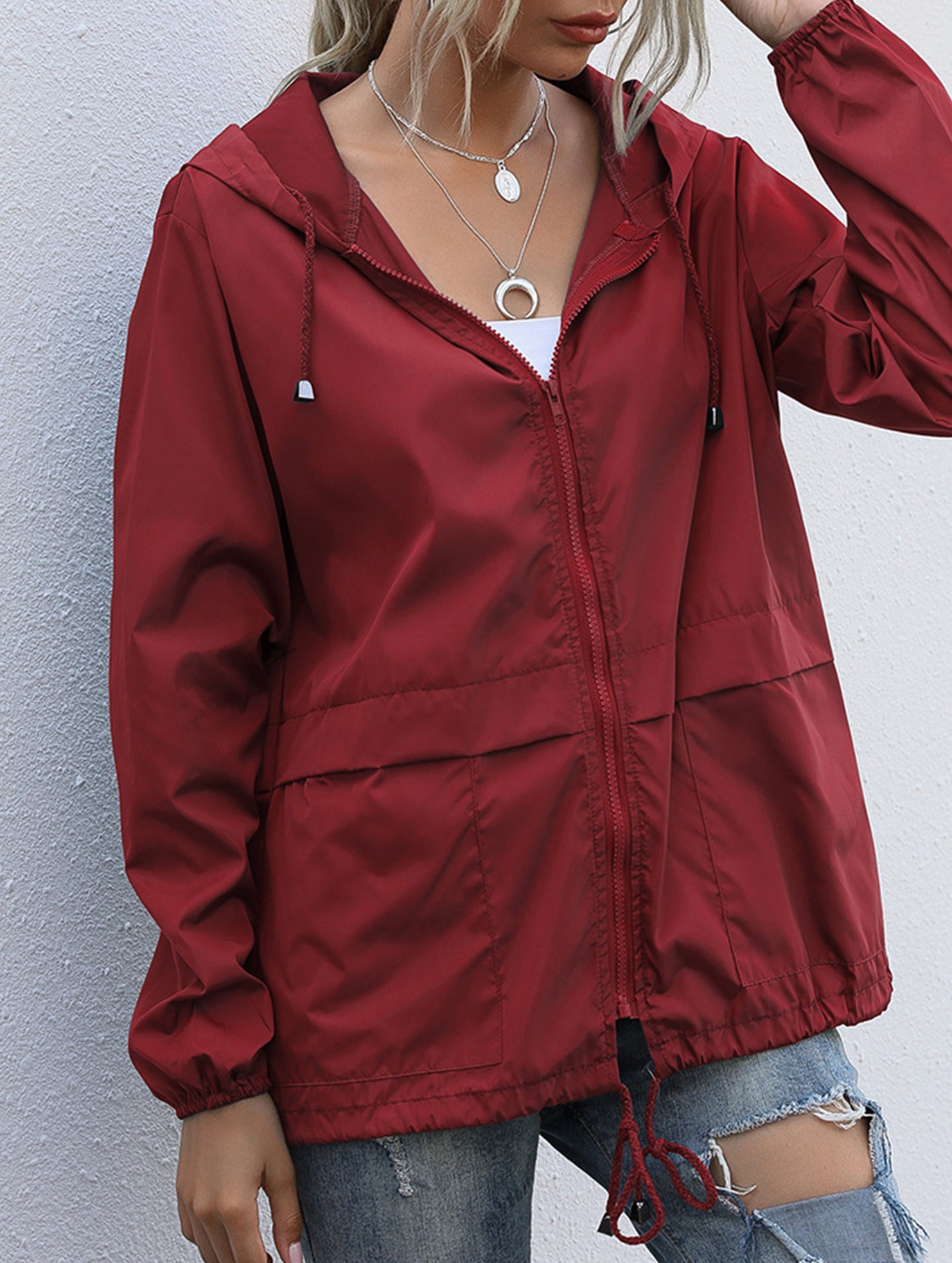Outdoor hiking raincoat jacket