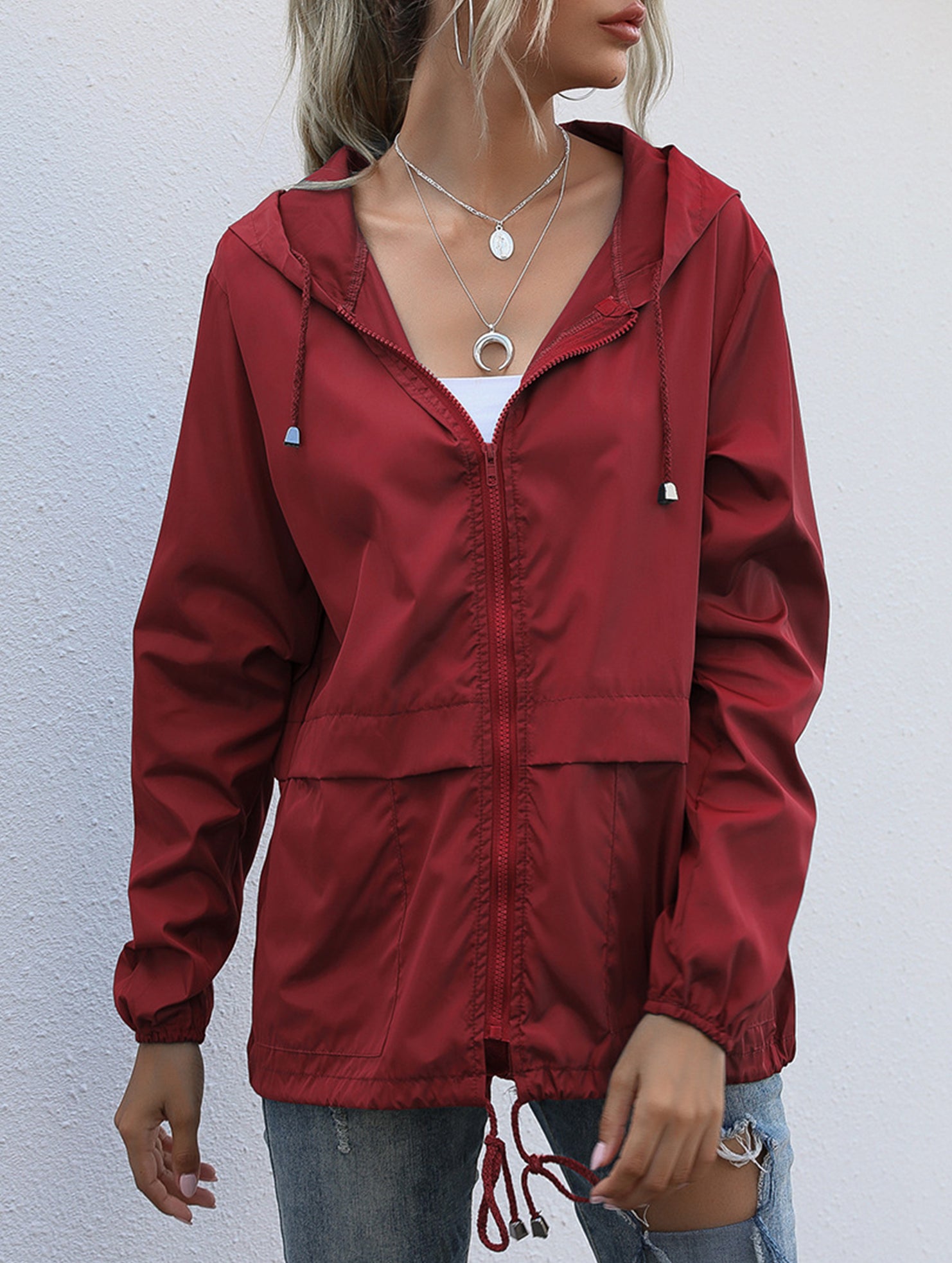 Outdoor hiking raincoat jacket