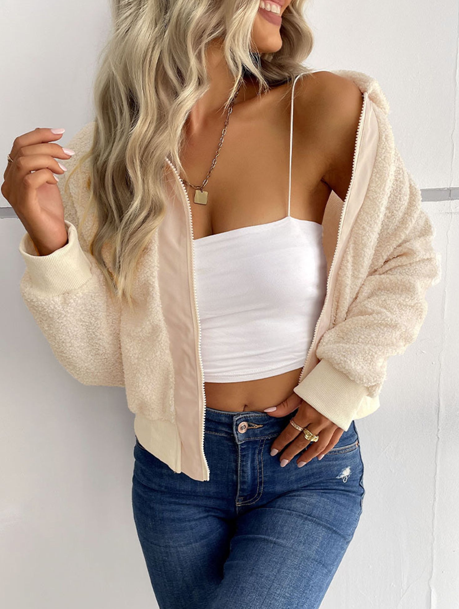 Hot selling solid color long sleeve lapel jacket